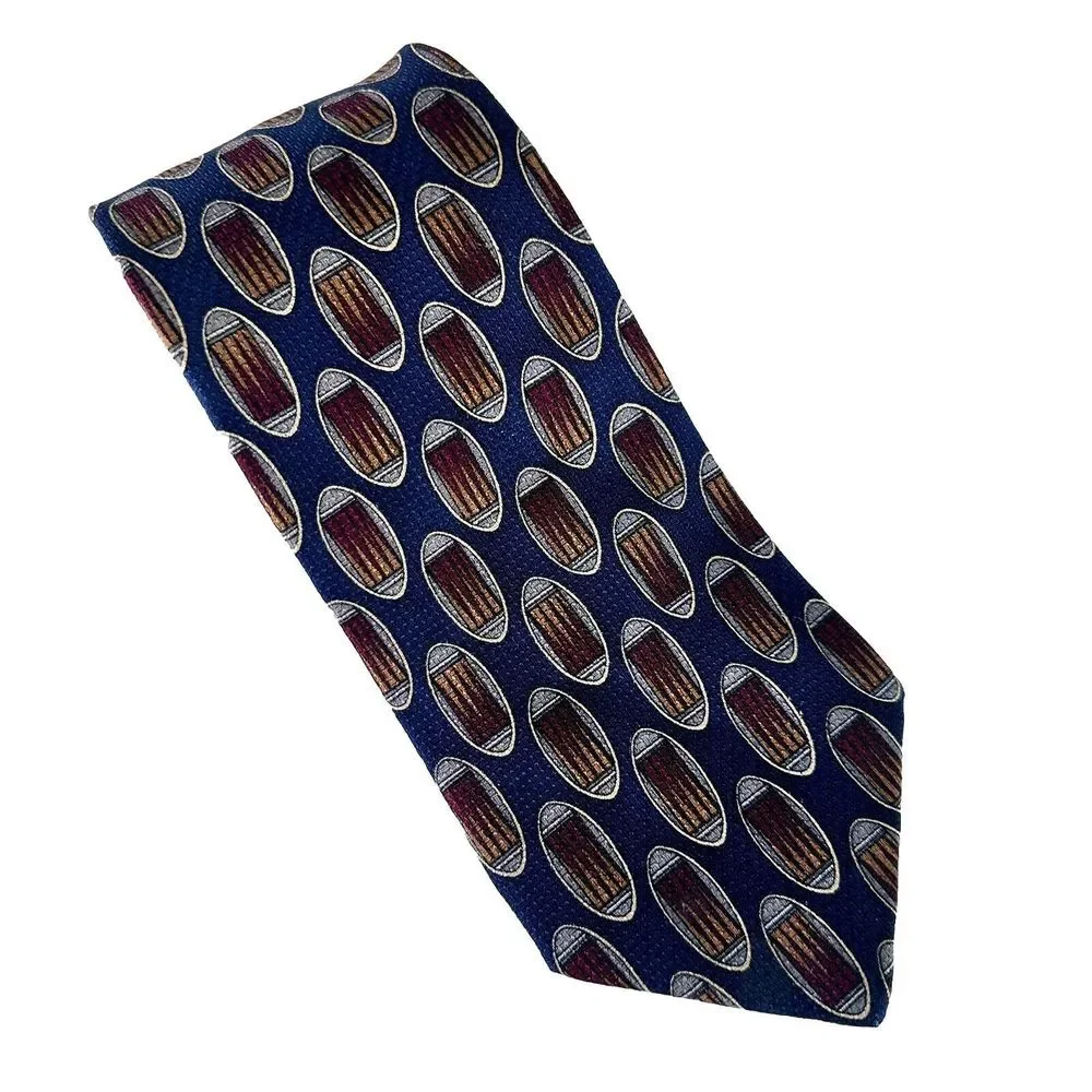 Brooks Brothers Makers Tie Mens‎ Blue Red Geometric 100% All Silk Made in USA
